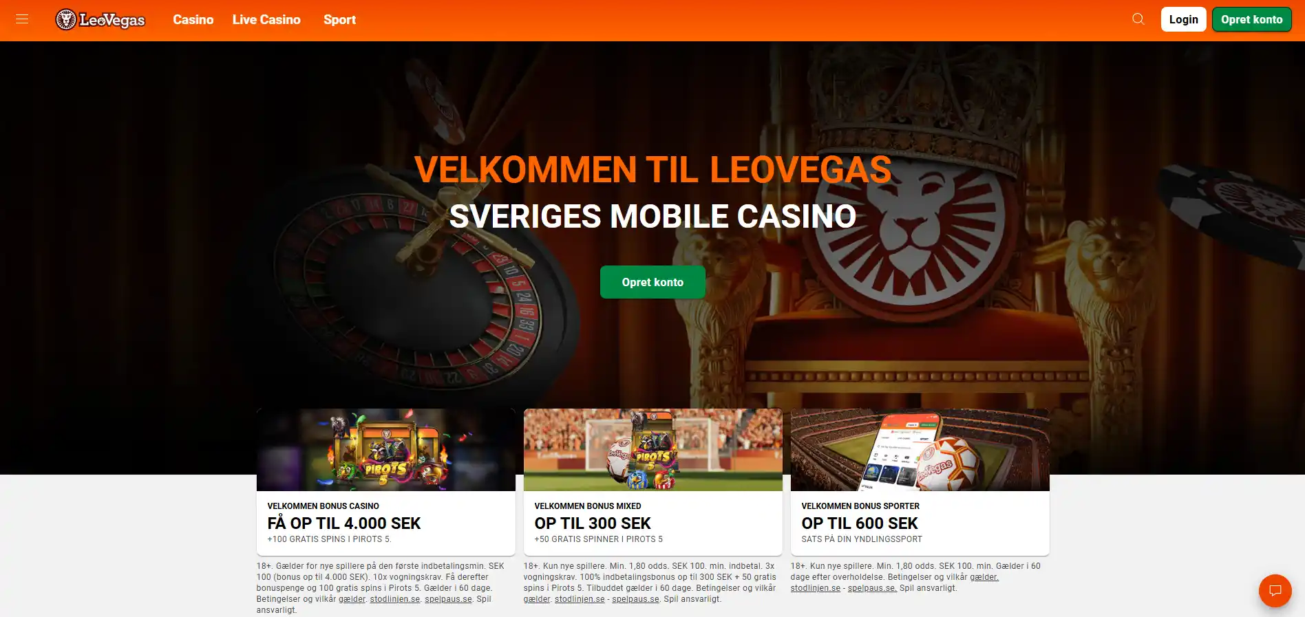 Visning af LeoVegas Danmark